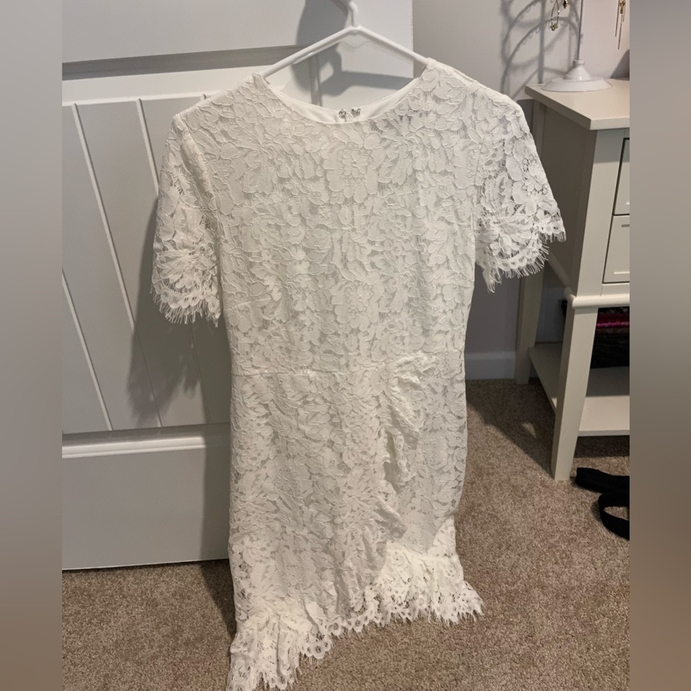 White designer dress